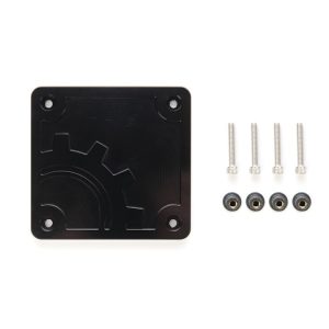 Builtright Receptacle Cover, Use to Replaces the Boring Plastic Cover IN the Bed, Black, Aluminum – 110014