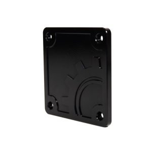 Builtright Receptacle Cover, Use to Replaces the Boring Plastic Cover IN the Bed, Black, Aluminum – 110014