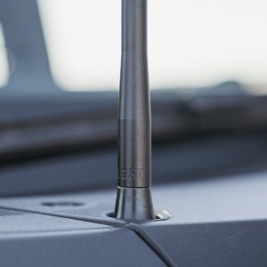 Builtright AM/ FM Antenna, Perfect Fit, Stubby Type, Black, 6061 Billet Aluminum, With Threaded Studs – 110019