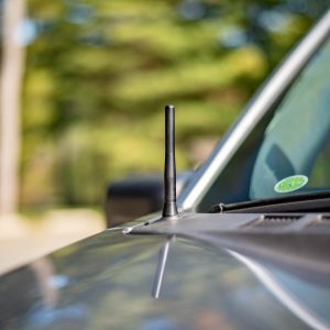 Builtright AM/ FM Antenna, Perfect Fit, Stubby Type, Black, 6061 Billet Aluminum, With Threaded Studs – 110029