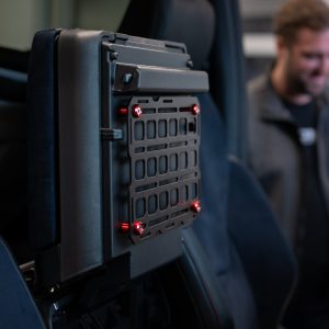 Builtright Molle Cargo Panel, Tech Plate, Center Console Mount, Screw on, Powder Coated, Textured Black, Steel – 201011