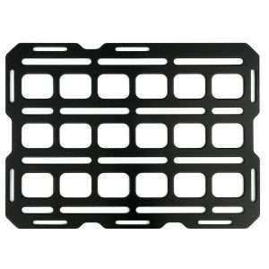 Builtright Molle Cargo Panel, Tech Plate, Center Console Mount, Screw on, Powder Coated, Textured Black, Steel – 201011