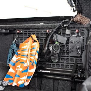 Builtright Molle Cargo Panel, Tech Plate, Center Console Mount, Screw on, Powder Coated, Textured Black, Steel – 201014