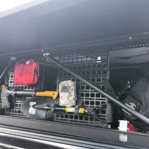 Builtright Molle Cargo Panel, Tech Plate, Center Console Mount, Screw on, Powder Coated, Textured Black, Steel – 201014