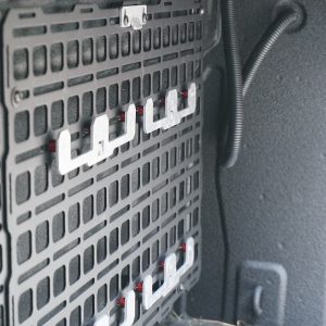 Builtright Molle Cargo Panel Tool Box Bracket, Use to Mount Milwaukee Packout System Into Molle Cargo Panel, Aluminum, Set of 4 – 201103