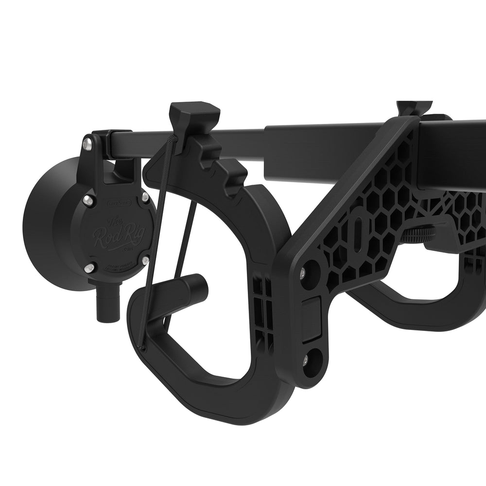 Builtright Fishing Rod Holder, The Rod Rig™, Fits Securely Inside the Car Interior Roof, Holds Five Rods, Hook and Loop Strap Style Hold – MNT-500005