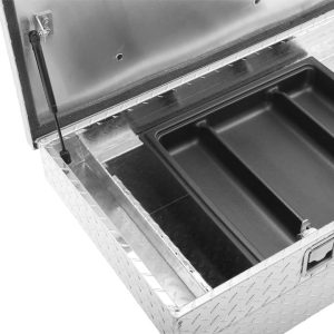 Brandit Tool Tool Box, Crossover, Single Lid, Diamond Tread, Bright Aluminum, 20-1/4 Inch Length X 72 Inch Width X 14-1/2 Inch Height – APSTB72