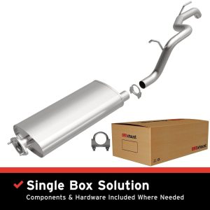 Bre Exhaust Exhaust System Kit, Direct-Fit Exhaust Series Cat-Back System, Aluminized Steel, With Muffler, 2-1/4 Inch Pipe Diameter – 106-0012
