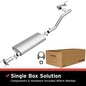 Bre Exhaust Exhaust System Kit, Direct-Fit Exhaust Series Cat-Back System, Aluminized Steel, With Muffler, 2-1/2 Inch Pipe Diameter – 106-0014