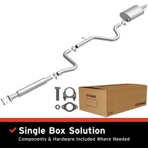 Bre Exhaust Exhaust System Kit, Direct-Fit Exhaust Series Cat-Back System, Aluminized Steel, With Mufflers, 2-1/4 Inch Pipe Diameter – 106-0015