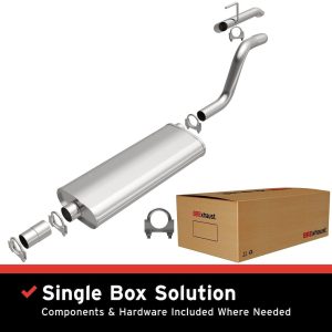 Bre Exhaust Exhaust System Kit, Direct-Fit Exhaust Series Cat-Back System, Aluminized Steel, With Muffler, 2-1/4 Inch Pipe Diameter – 106-0018