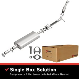 Bre Exhaust Exhaust System Kit, Direct-Fit Exhaust Series Cat-Back System, Aluminized Steel, With Mufflers, 2 Inch Pipe Diameter – 106-0021