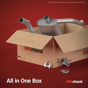 Bre Exhaust Exhaust System Kit, Direct-Fit Exhaust Series Cat-Back System, Aluminized Steel, With Muffler, 2-1/4 Inch Pipe Diameter – 106-0033