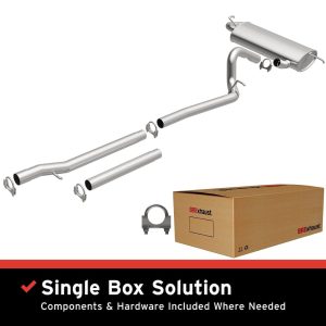 Bre Exhaust Exhaust System Kit, Direct-Fit Exhaust Series Cat-Back System, Aluminized Steel, With Muffler, 2-1/2 Inch Pipe Diameter – 106-0045