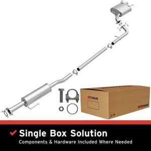 Bre Exhaust Exhaust System Kit, Direct-Fit Exhaust Series Cat-Back System, Aluminized Steel, With Mufflers, 2 Inch Pipe Diameter – 106-0078