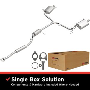 Bre Exhaust Exhaust System Kit, Direct-Fit Exhaust Series Cat-Back System, Aluminized Steel, With Mufflers, 2-1/8 Inch Pipe Diameter – 106-0148