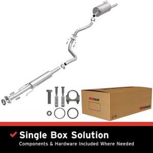 Bre Exhaust Exhaust System Kit, Direct-Fit Exhaust Series Cat-Back System, Aluminized Steel, With Mufflers, 1-3/4 Inch Pipe Diameter – 106-0157