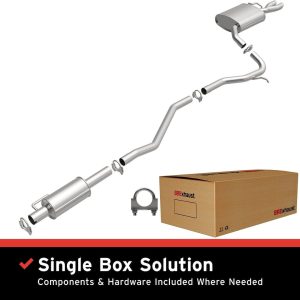 Bre Exhaust Exhaust System Kit, Direct-Fit Exhaust Series Cat-Back System, Aluminized Steel, With Mufflers, 2 Inch Pipe Diameter – 106-0191