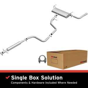 Bre Exhaust Exhaust System Kit, Direct-Fit Exhaust Series Cat-Back System, Aluminized Steel, With Mufflers, 2-1/4 Inch Pipe Diameter – 106-0259