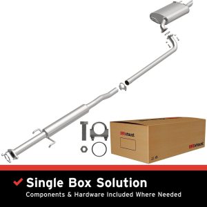 Bre Exhaust Exhaust System Kit, Direct-Fit Exhaust Series Cat-Back System, Aluminized Steel, With Mufflers, 2-1/4 Inch Pipe Diameter – 106-0274