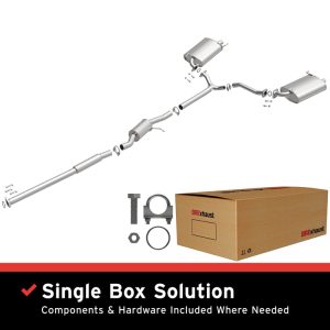 Bre Exhaust Exhaust System Kit, Direct-Fit Exhaust Series Cat-Back System, Aluminized Steel, With Mufflers, 2 Inch Pipe Diameter – 106-0323