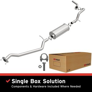 Bre Exhaust Exhaust System Kit, Direct-Fit Exhaust Series Cat-Back System, Aluminized Steel, With Muffler, 3 Inch Pipe Diameter – 106-0509
