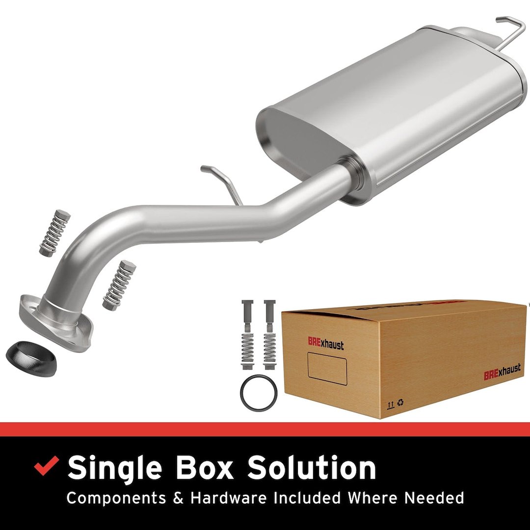 Bre Exhaust Exhaust System Kit, Direct-Fit Exhaust Series Cat-Back System, Aluminized Steel, With Muffler, 2 Inch Pipe Diameter – 106-0626