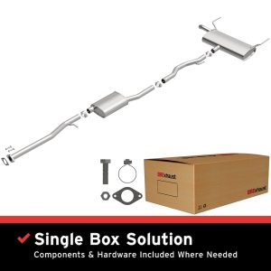 Bre Exhaust Exhaust System Kit, Direct-Fit Exhaust Series Cat-Back System, Aluminized Steel, With Mufflers, 2-1/4 Inch Pipe Diameter – 106-1012