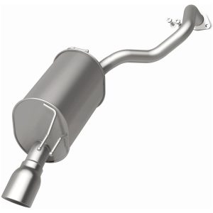 Bre Exhaust Exhaust Muffler, 9 Inch Width X 7 Inch Height Oval Aluminized Steel Case, Single 1-3/4 Inch Offset Inlet – 108-0106
