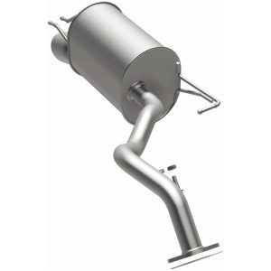Bre Exhaust Exhaust Muffler, 9 Inch Width X 7 Inch Height Oval Aluminized Steel Case, Single 1-3/4 Inch Offset Inlet – 108-0106