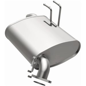 Bre Exhaust Exhaust Muffler, 11 Inch Width X 5 Inch Height Oval Aluminized Steel Case, Single 2 Inch Offset Inlet – 108-0245
