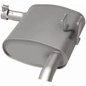 Bre Exhaust Exhaust Muffler, 11 Inch Width X 5 Inch Height Oval Aluminized Steel Case, Single 2 Inch Offset Inlet – 108-0255