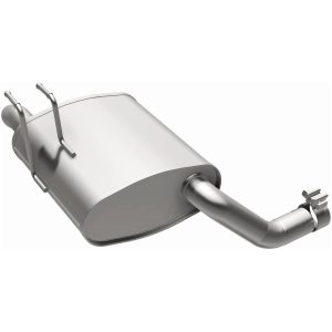 Bre Exhaust Exhaust Muffler, 11 Inch Width X 5 Inch Height Oval Aluminized Steel Case, Single 2 Inch Offset Inlet – 108-0255
