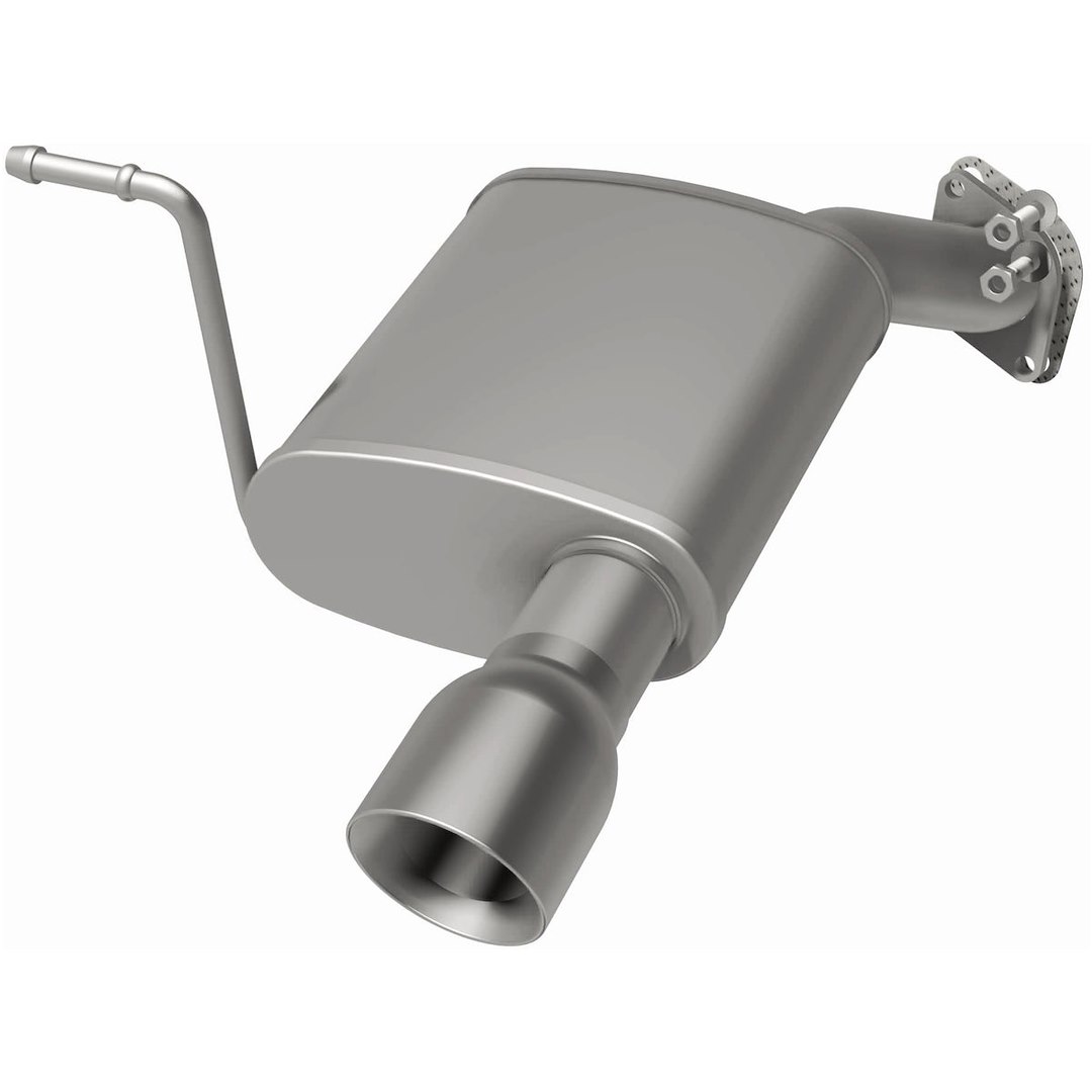 Bre Exhaust Exhaust Muffler, 9 Inch Width X 4 Inch Height Oval Aluminized Steel Case, Single 2-1/4 Inch Offset Inlet – 108-0265