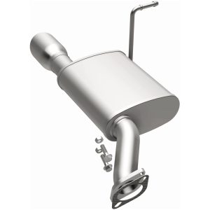 Bre Exhaust Exhaust Muffler, 9 Inch Width X 4 Inch Height Oval Aluminized Steel Case, Single 2-1/4 Inch Offset Inlet – 108-0265