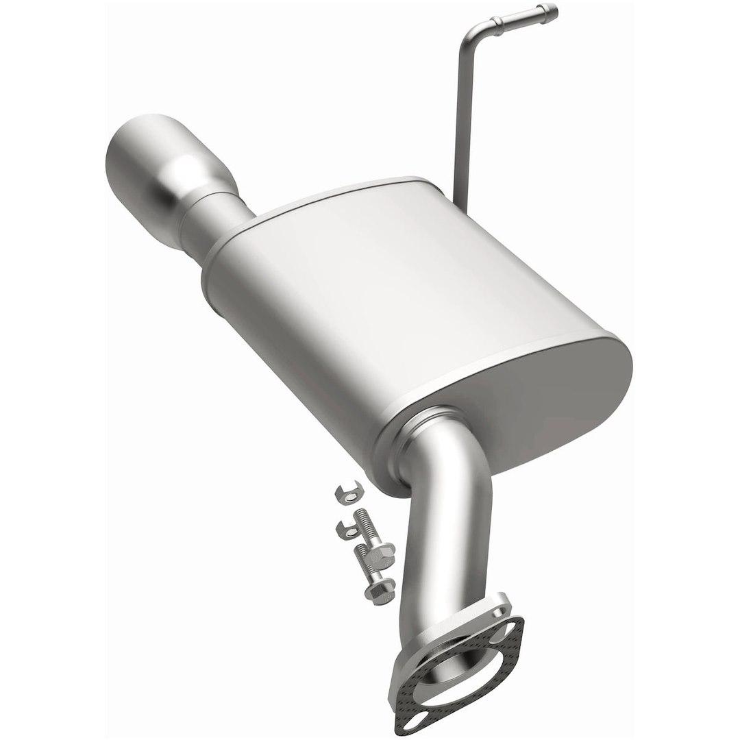 Bre Exhaust Exhaust Muffler, 9 Inch Width X 4 Inch Height Oval Aluminized Steel Case, Single 2-1/4 Inch Offset Inlet – 108-0265
