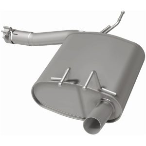 Bre Exhaust Exhaust Muffler, 11 Inch Width X 5 Inch Height Oval Aluminized Steel Case, Single 2-1/4 Inch Offset Inlet – 108-0276