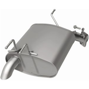 Bre Exhaust Exhaust Muffler, 11 Inch Width X 5 Inch Height Oval Aluminized Steel Case, Single 2 Inch Offset Inlet – 108-0277