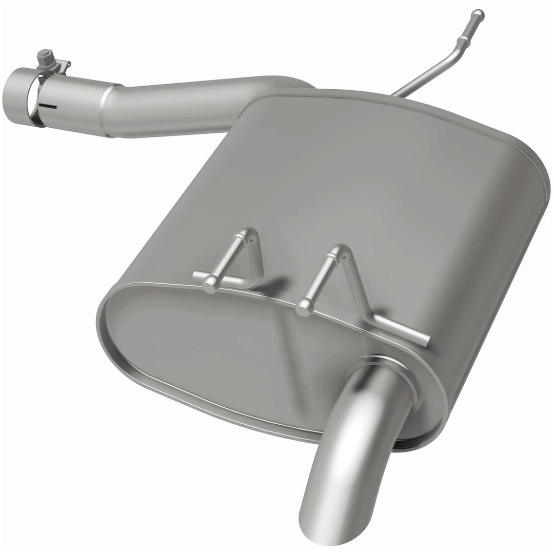 Bre Exhaust Exhaust Muffler, 11 Inch Width X 5 Inch Height Oval Aluminized Steel Case, Single 2 Inch Offset Inlet – 108-0278