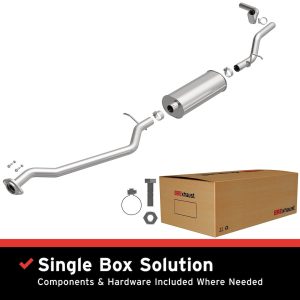 Bre Exhaust Exhaust System Kit, Direct-Fit Exhaust Series Cat-Back System, Stainless Steel, With Muffler, 2-1/2 Inch Pipe Diameter – 116-0509