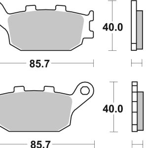 Brembo Brake Pad, Prime Line, Carbon Ceramic, Set of 2, 85.7 Millimeter Width X 40 Millimeter Height X 8.9 Millimeter Thickness – 07HO3607