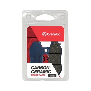 Brembo Brake Pad, Prime Line, Carbon Ceramic, Set of 2, 96.6 Millimeter Width X 41.9 Millimeter Height X 9.2 Millimeter Thickness – 07HO4008