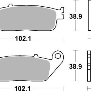 Brembo Brake Pad, Prime Line, Carbon Ceramic, Set of 2, 102.1 Millimeter Width X 38.9 Millimeter Height X 9.6 Millimeter Thickness – 07HO4108