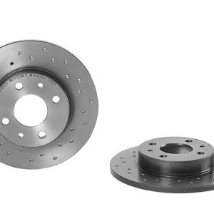 Brembo Brake Rotor, Xtra, Solid Cross Drilled, One Piece Design, Wheel Bolt Pattern 4 X 98 Millimeter – 0850851XC02