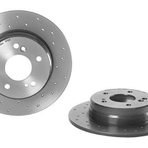 Brembo Brake Rotor, Xtra, Solid Cross Drilled, One Piece Design, Wheel Bolt Pattern 5 X 112 Millimeter – 0851783XC02