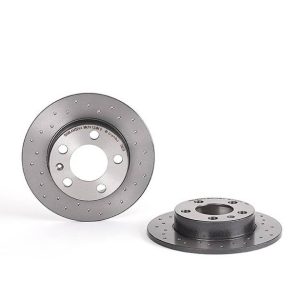 Brembo Brake Rotor, Xtra, Solid Cross Drilled, One Piece Design, Wheel Bolt Pattern 5 X 100 Millimeter – 0871651XC02