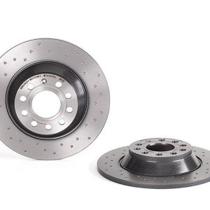 Brembo Brake Rotor, Xtra, Solid Cross Drilled, One Piece Design, Wheel Bolt Pattern 5 X 112 Millimeter – 0888432XC02