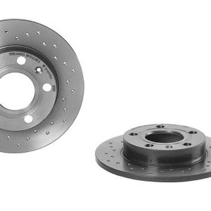 Brembo Brake Rotor, Xtra, Solid Cross Drilled, One Piece Design, Wheel Bolt Pattern 5 X 112 Millimeter – 0891361XC02