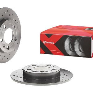 Brembo Brake Rotor, Xtra, Solid Cross Drilled, One Piece Design, Wheel Bolt Pattern 5 X 100 Millimeter – 0891481XC02