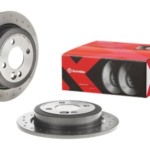 Brembo Brake Rotor, Xtra, Solid Cross Drilled, One Piece Design, Wheel Bolt Pattern 4 X 100 Millimeter – 0891631XC02